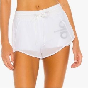 Also yoga white mesh shorts